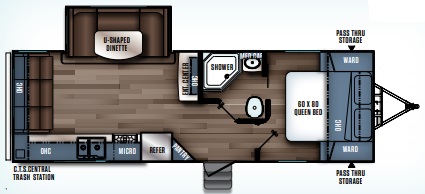 2017 FOREST RIVER WILDCAT MAXX LITE 255RLX, , floor-plans-day image number 0